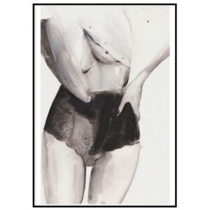 Vesivärvides must-valge figuur
  II