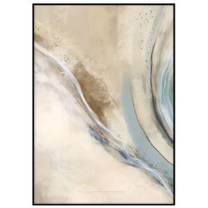 Sinise ja beeži illustratsioon I