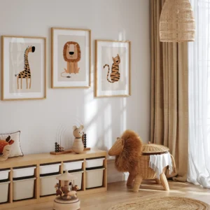 Beežil taustal loomade komplekt