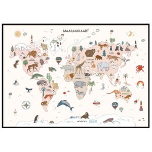 Valgel taustal maailmakaart