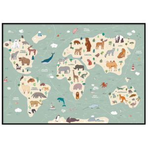 Sinisel taustal maailmakaart