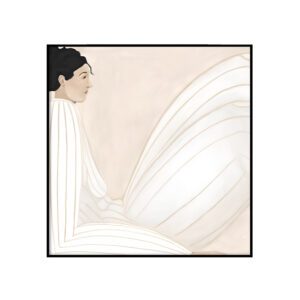 Naine triibulises komplektis  II - ruut