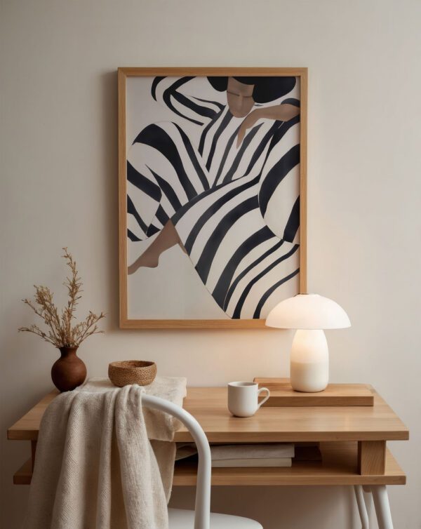 Musta valge triibuline naine - Vaizdas 2