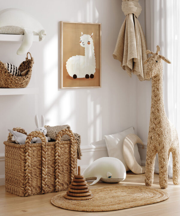 Pruunil taustal alpaka - Vaizdas 2