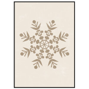 Lumehelbeke beežil taustal