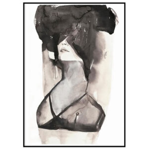 Vesivärvides must-valge figuur I